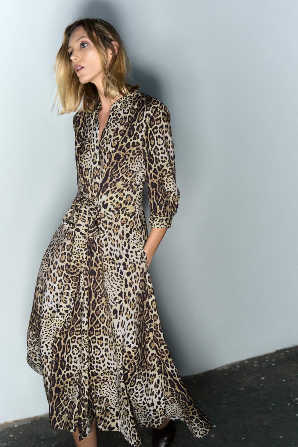 LEOPAR DESENLİ ELBİSE